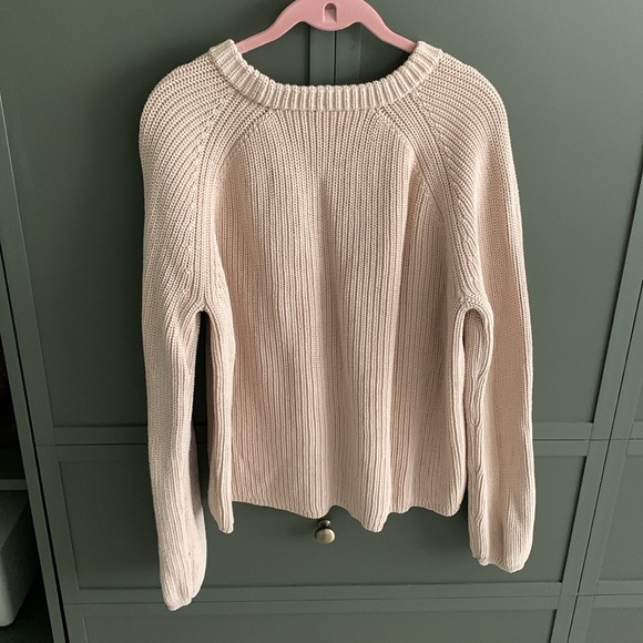 Jenni Kayne Cotton Fisherman Sweater - Oatmeal - Picture 4 of 6